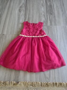 Purple Rose Holiday Dress Red Christmas Size 2T